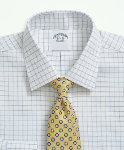 Stretch Slim-Fit Dress Shirt, Non-Iron Royal Oxford Ainsley Collar, Windowpane - Brooks Brothers Canada