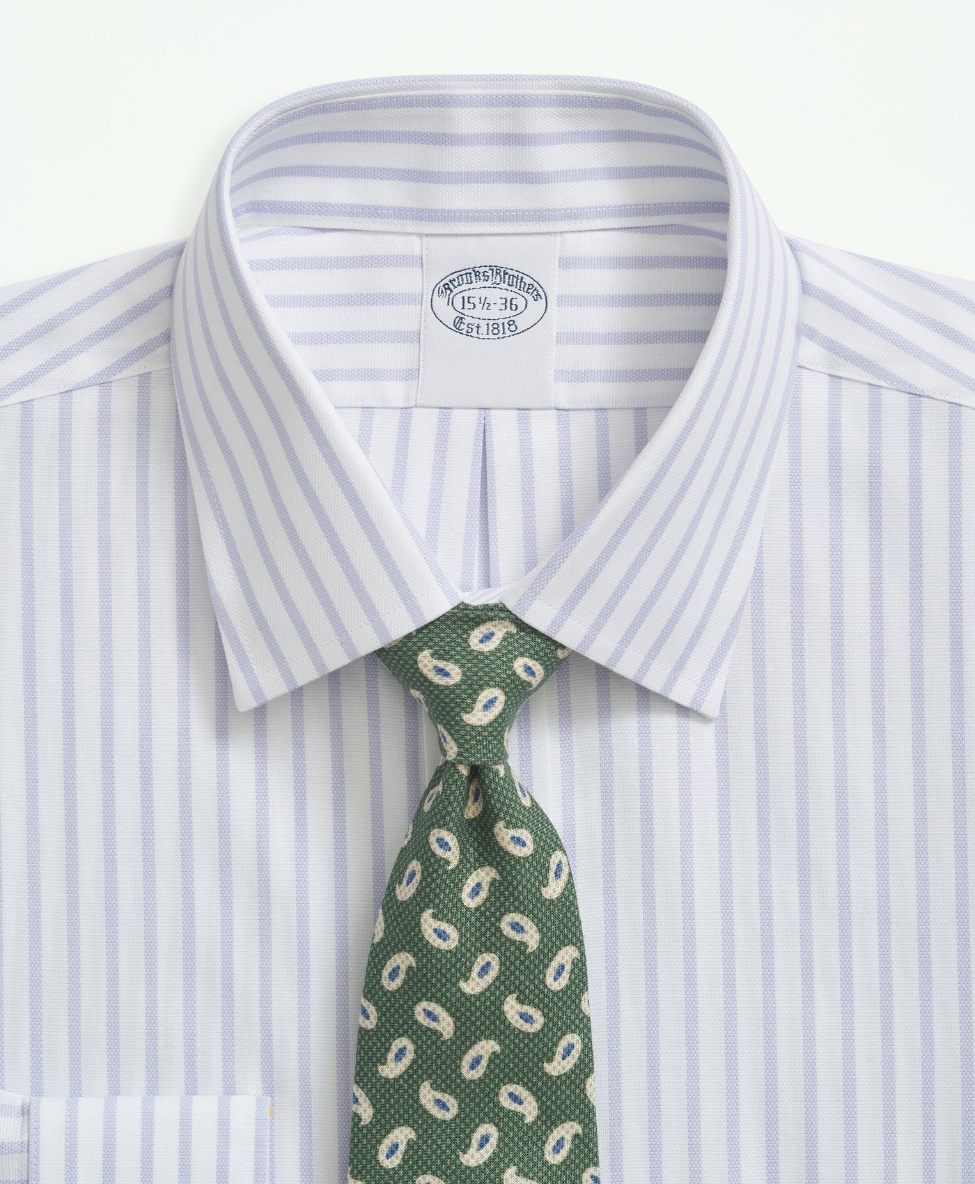 Stretch Slim-Fit Dress Shirt, Non-Iron Royal Oxford Ainsley Collar, Bengal Stripe - Brooks Brothers Canada