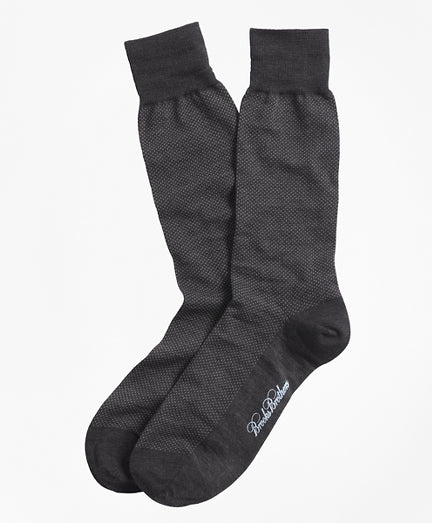 Merino Wool Mini Dot Crew Socks - Brooks Brothers Canada