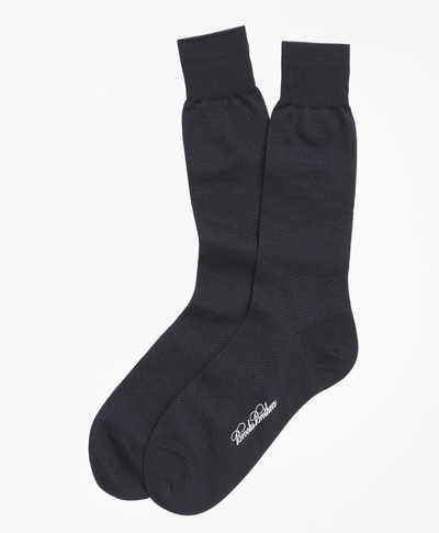 Merino Wool Mini Dot Crew Socks - Brooks Brothers Canada