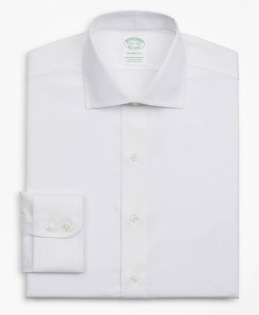 Stretch Milano Slim-Fit Dress Shirt, Non-Iron Twill English Collar - Brooks Brothers Canada
