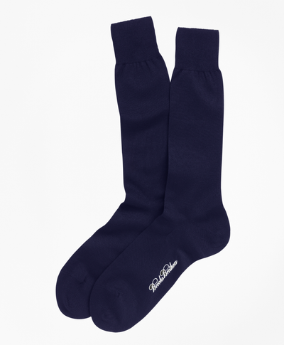 Egyptian Cotton Jersey Knit Crew Socks - Brooks Brothers Canada