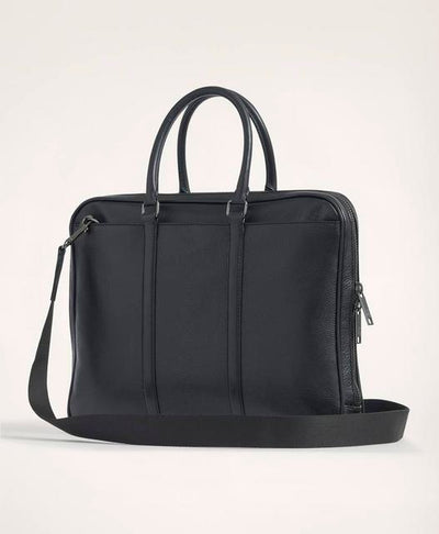 Pebbled Leather Briefcase - Brooks Brothers Canada