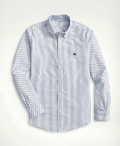Regent Regular-Fit Stretch Non-Iron Oxford Button-Down Collar, Bengal Stripe Sport Shirt - Brooks Brothers Canada