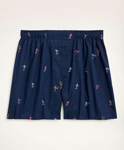 Cotton Broadcloth Football Boxers - Brooks Brothers Canada