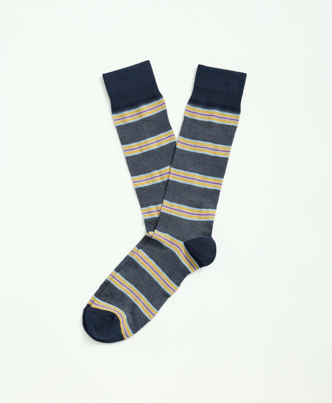 Oxford Tie Stripe Crew Socks - Brooks Brothers Canada
