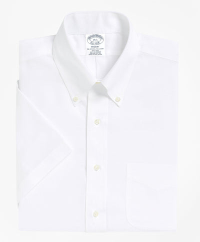 Regent Regular-Fit Non-Iron Short Sleeve Polo Button Down Broadcloth Dress Shirt Solid - Brooks Brothers Canada