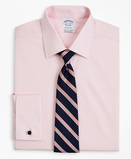 Regent Regular-Fit Dress Shirt, Non-Iron Pinpoint Ainsley Collar French Cuff Pinpoint - Brooks Brothers Canada
