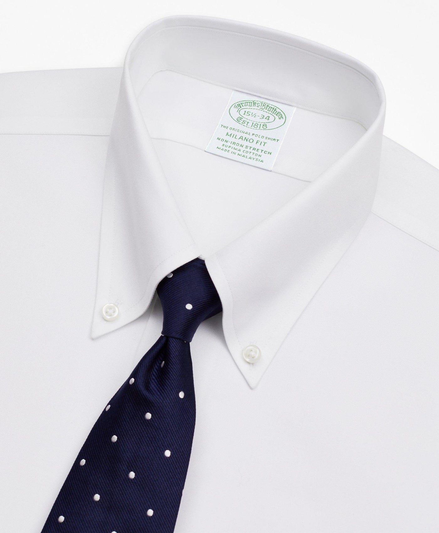 Stretch Milano Slim-Fit Dress Shirt, Non-Iron Twill Button-Down Collar - Brooks Brothers Canada