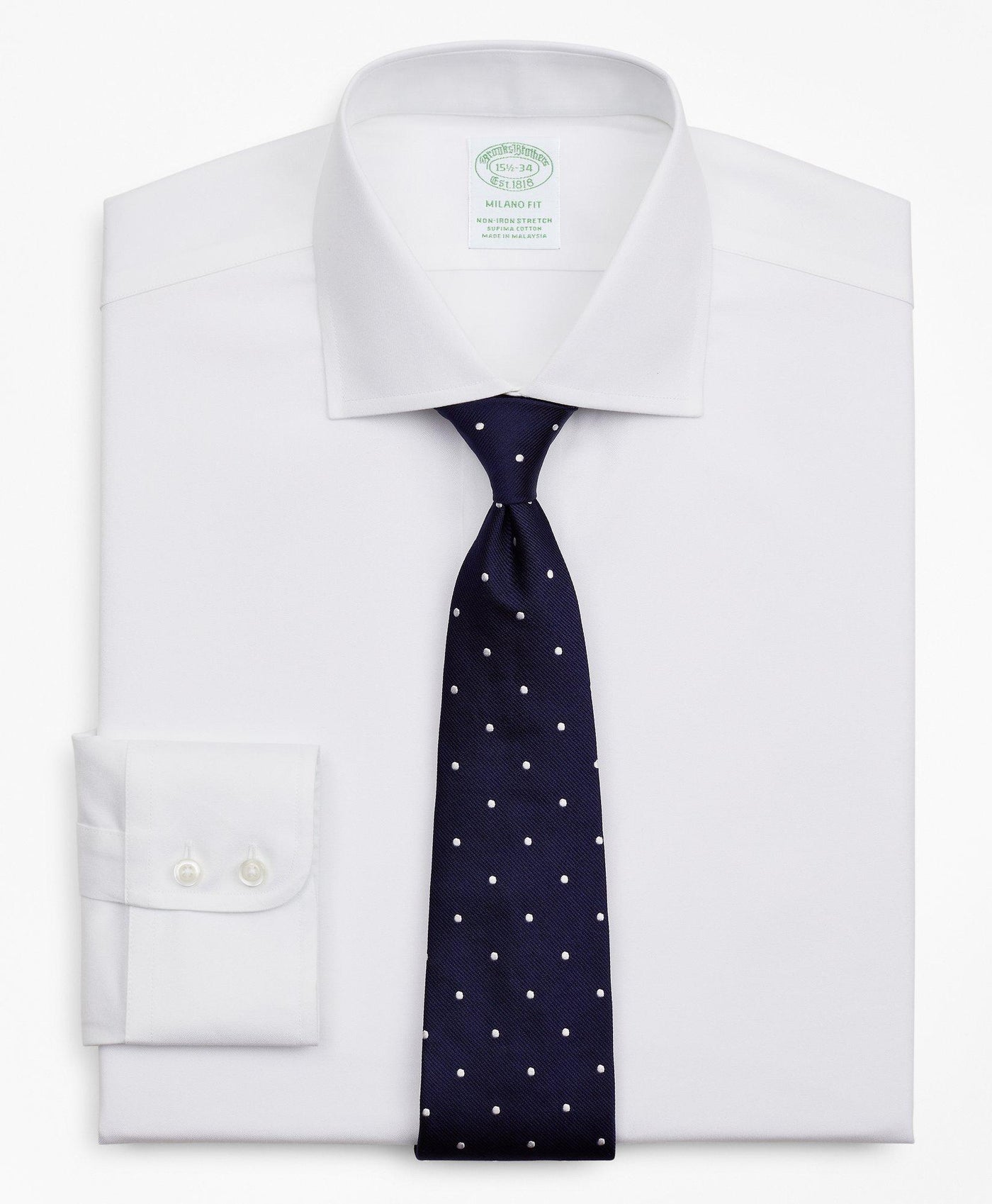 Stretch Milano Slim-Fit Dress Shirt, Non-Iron Twill English Collar - Brooks Brothers Canada