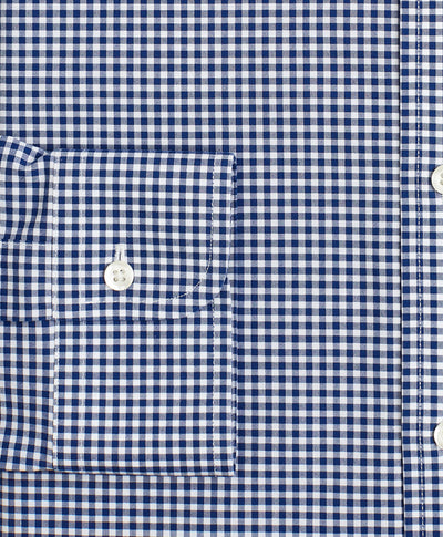 Stretch Milano Slim-Fit Dress Shirt, Non-Iron Poplin Button-Down Collar Gingham - Brooks Brothers Canada