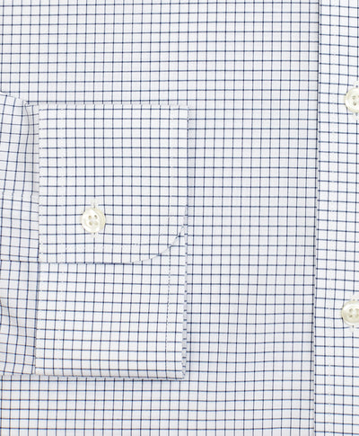 Stretch Regent Regular-Fit Dress Shirt, Non-Iron Poplin Ainsley Collar Small Grid Check - Brooks Brothers Canada