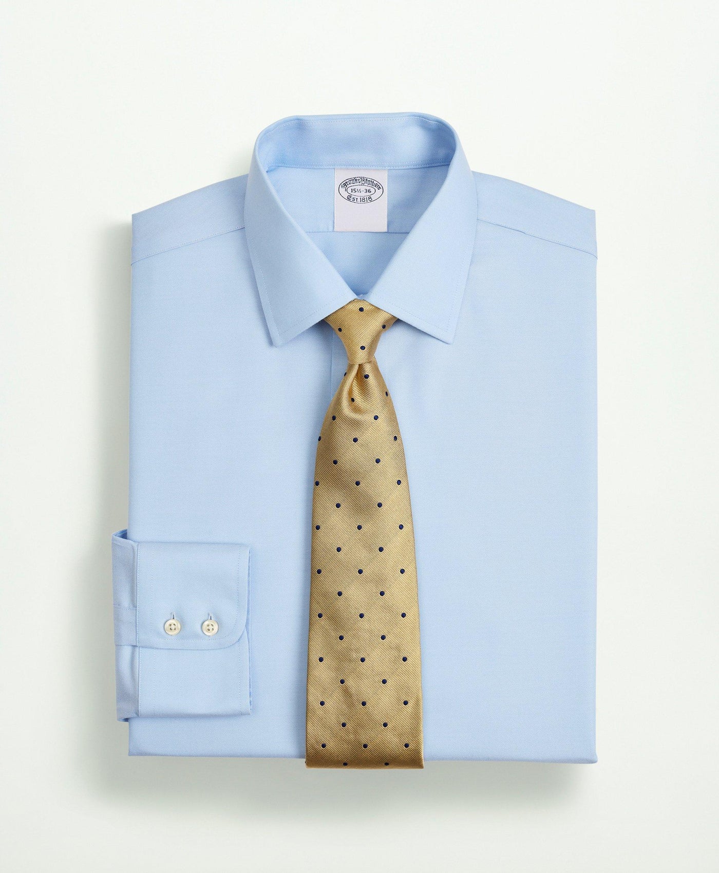 Milano Slim-Fit Stretch Supima Cotton Non-Iron Twill Ainsley Collar Dress Shirt - Brooks Brothers Canada