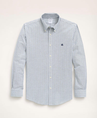 Regent Regular-Fit Sport Shirt, Non Iron Oxford Button-Down Collar Stripe - Brooks Brothers Canada