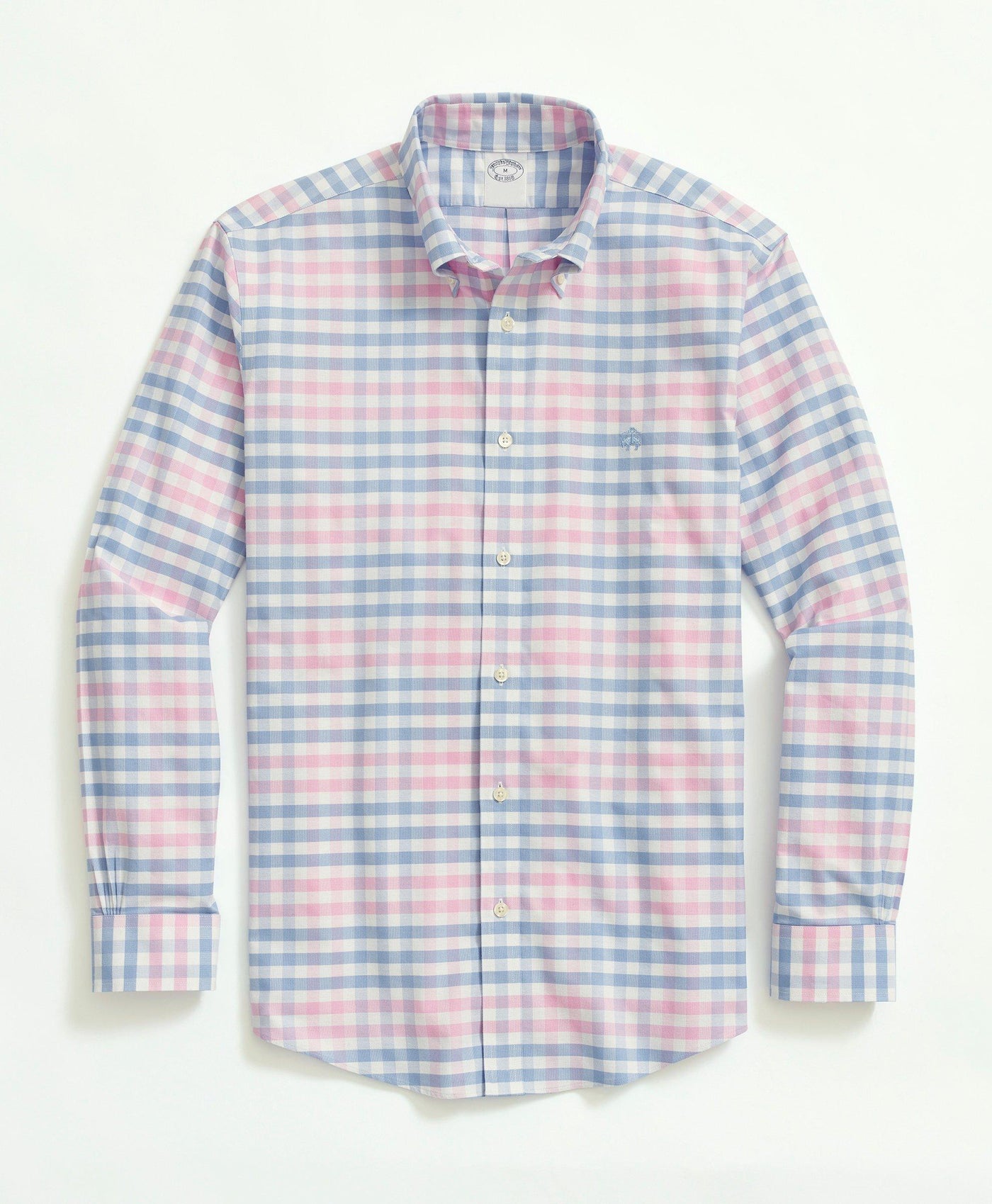Milano Slim-Fit Stretch Non-Iron Oxford Button-Down Collar, Multi-Gingham Sport Shirt - Brooks Brothers Canada