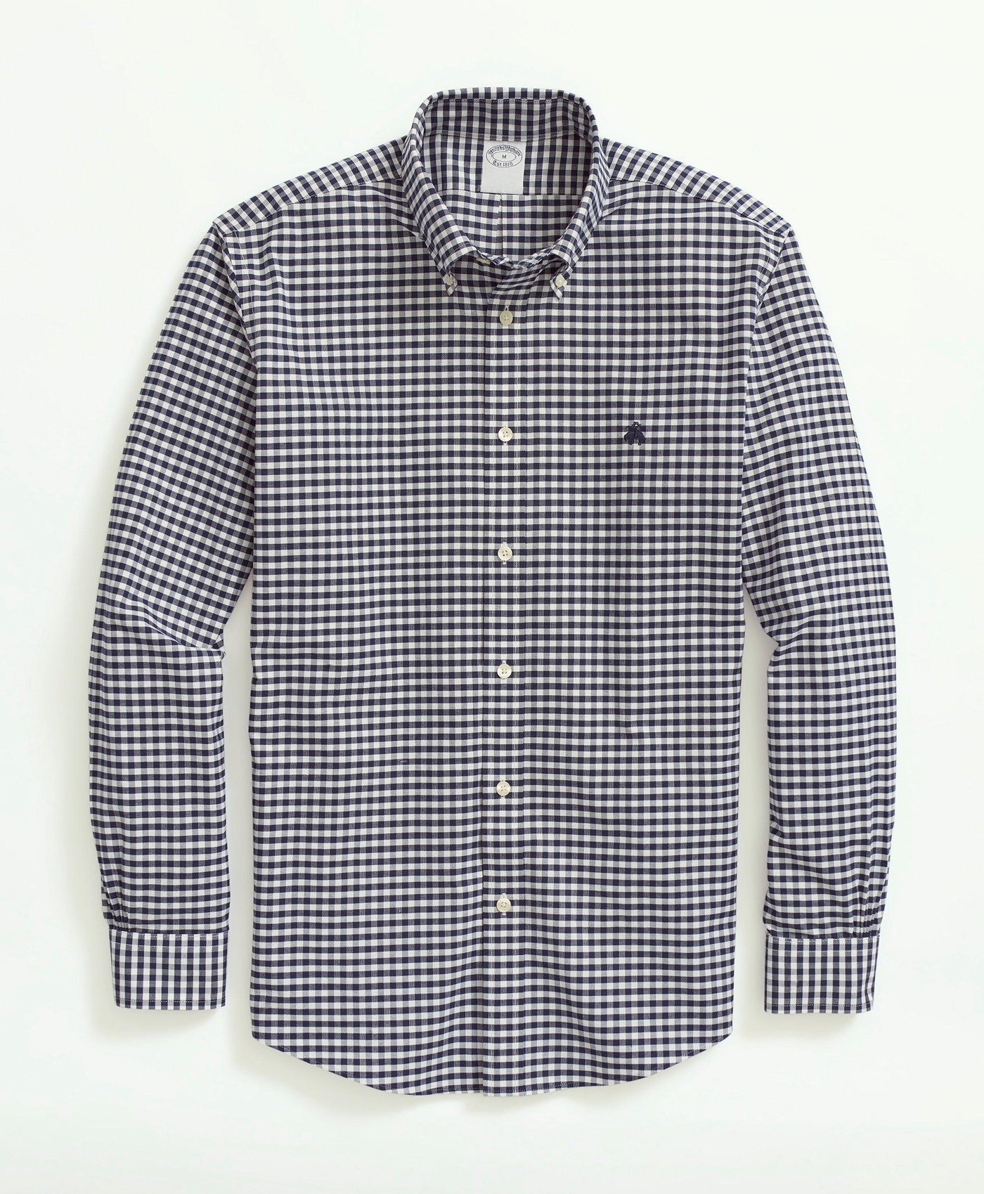 Regular Regent-Fit Stretch Non-Iron Oxford Button-Down Collar, Gingham Sport Shirt - Brooks Brothers Canada
