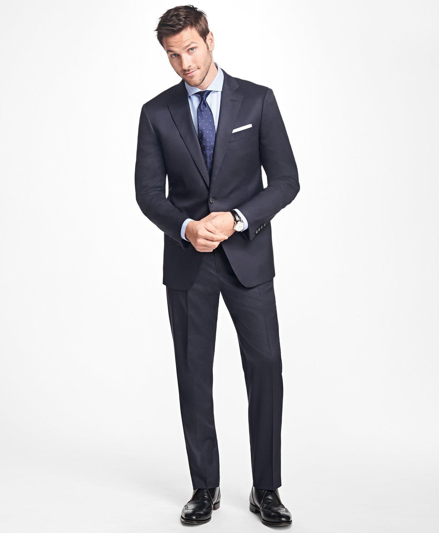 Regent Fit Stretch Wool 2 Button 1818 Suit – Brooks Brothers Canada