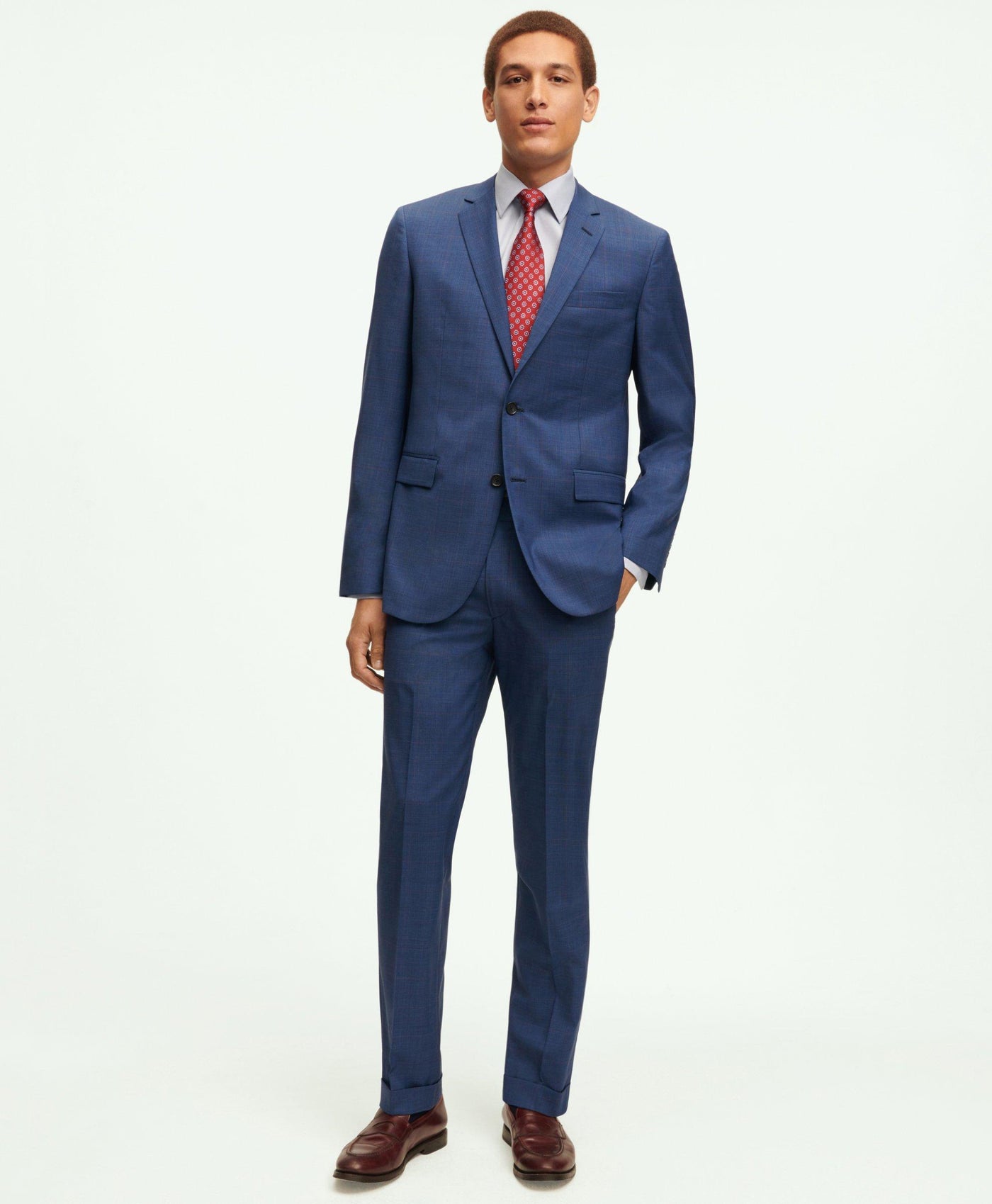 Milano Fit Wool Overcheck 1818 Suit - Brooks Brothers Canada
