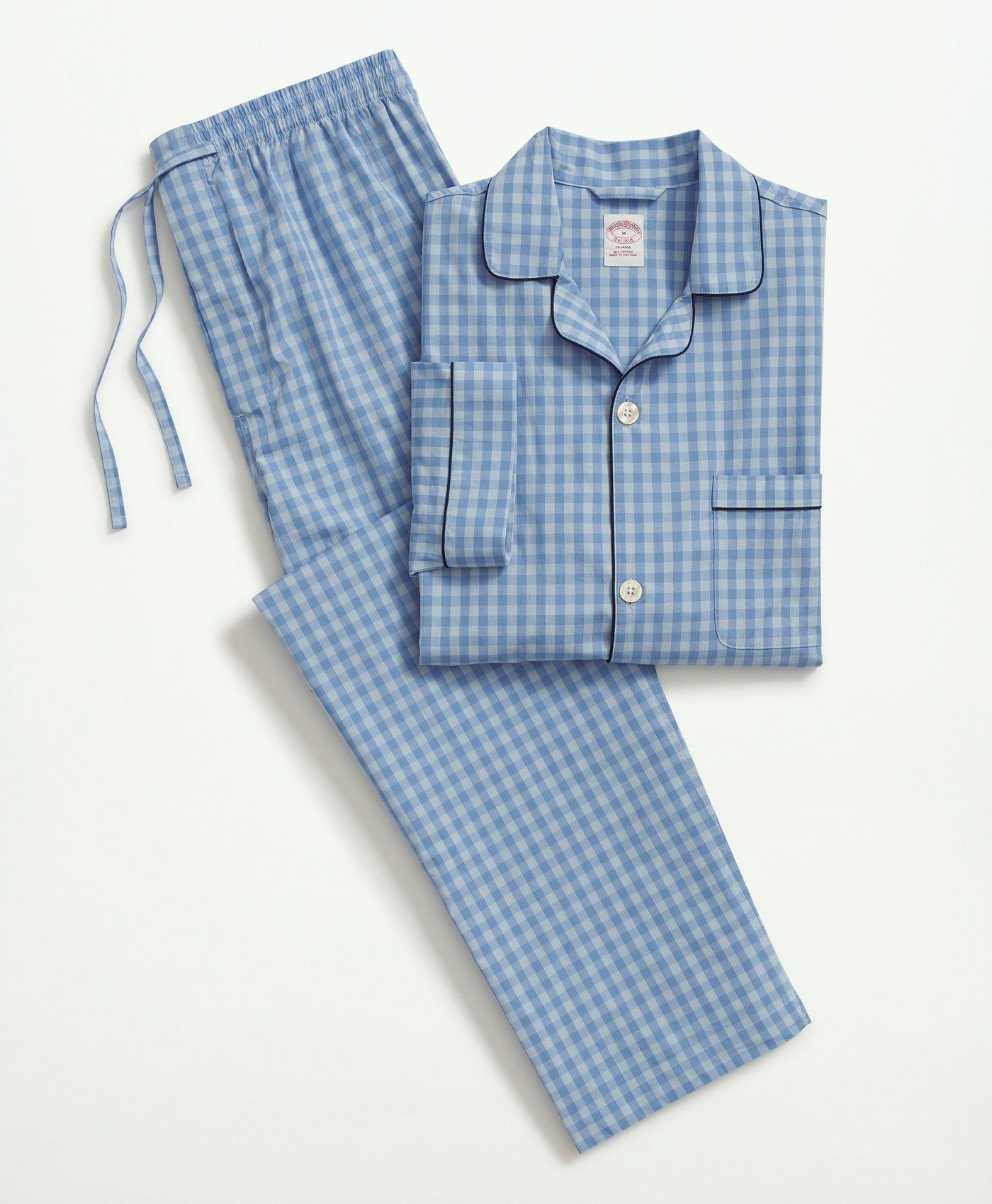 Cotton Poplin Gingham Pajamas - Brooks Brothers Canada