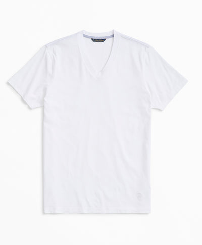 Washed Cotton V-Neck T-Shirt - Brooks Brothers Canada