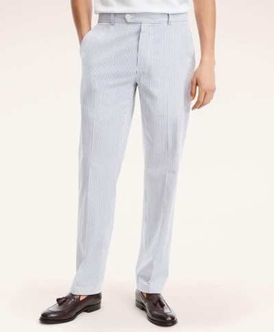 Milano Slim-Fit Cotton Seersucker Stripe Pants - Brooks Brothers Canada