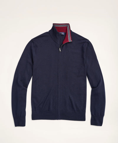 Merino Full-Zip Sweater - Brooks Brothers Canada