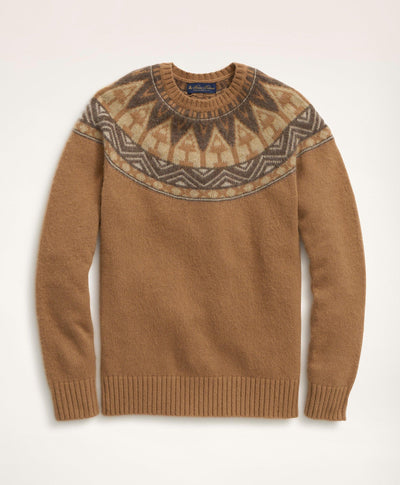 Alpaca Wool Geo Pattern Sweater - Brooks Brothers Canada