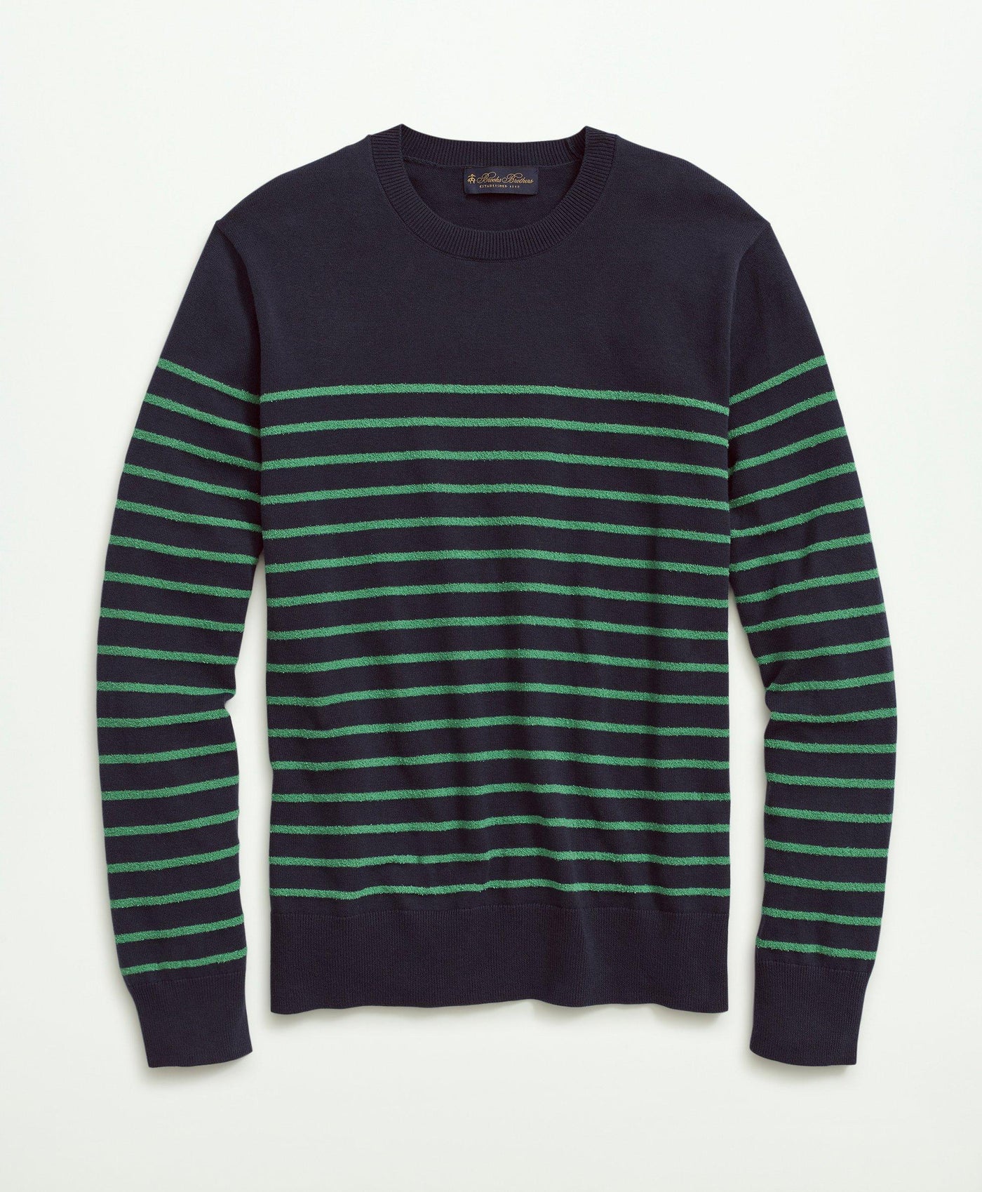 Cotton Mariner Stripe Crewneck Sweater - Brooks Brothers Canada