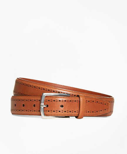 Leather Perforated Belt - Brooks Brothers Canada