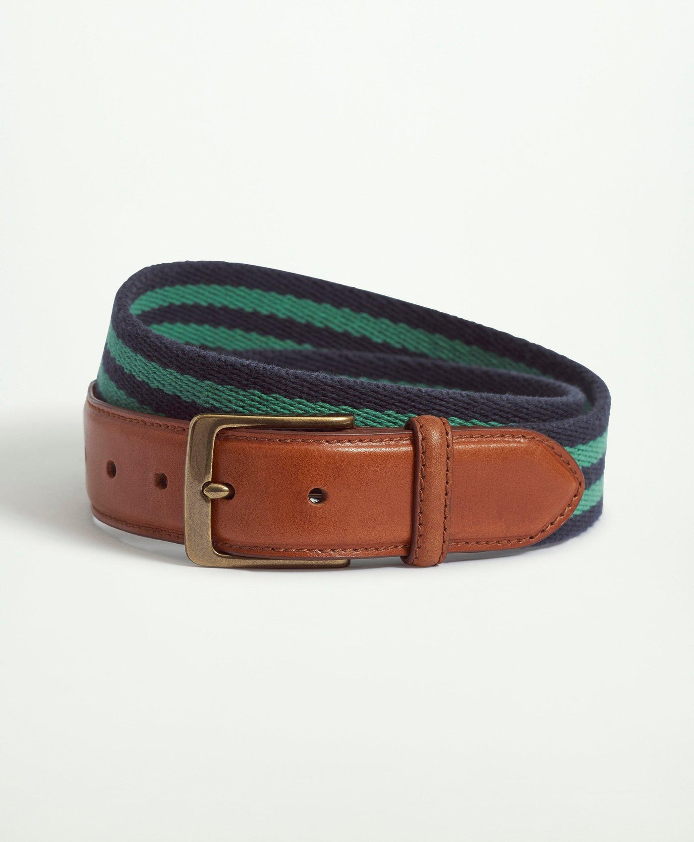Webbed Cotton Striped Belt - Brooks Brothers Canada