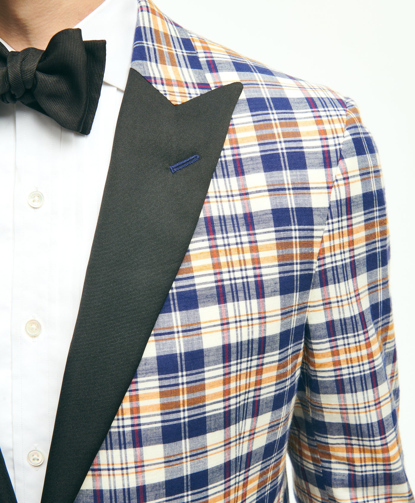 Regent Fit Cotton Madras Tuxedo Dinner Jacket - Brooks Brothers Canada