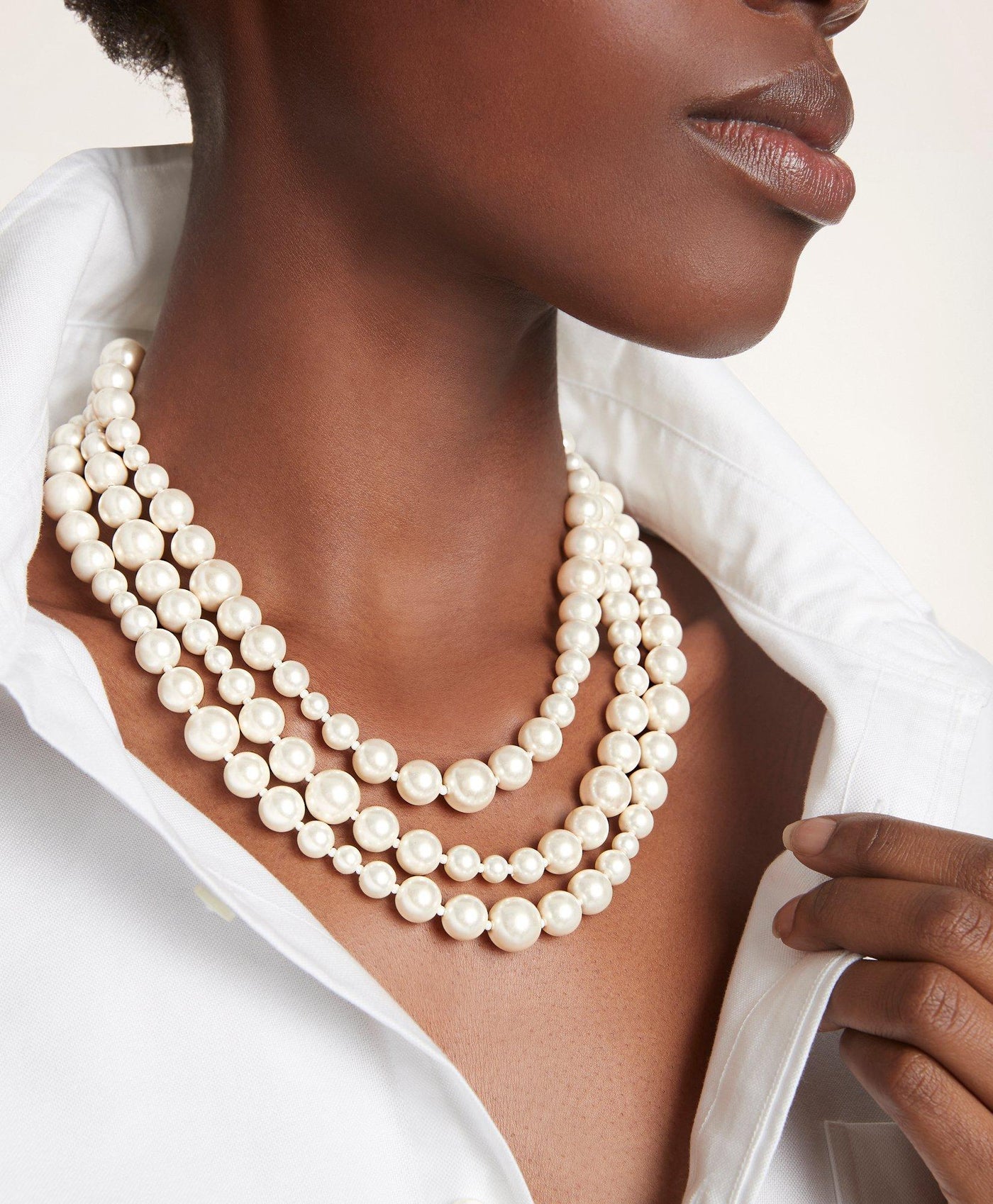 Three-Rope Pearl Necklace - Brooks Brothers Canada