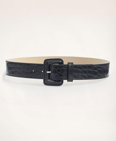 Leather Croc Embossed Belt - Brooks Brothers Canada