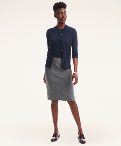 The Essential Brooks Brothers Stretch Wool Pencil Skirt - Brooks Brothers Canada