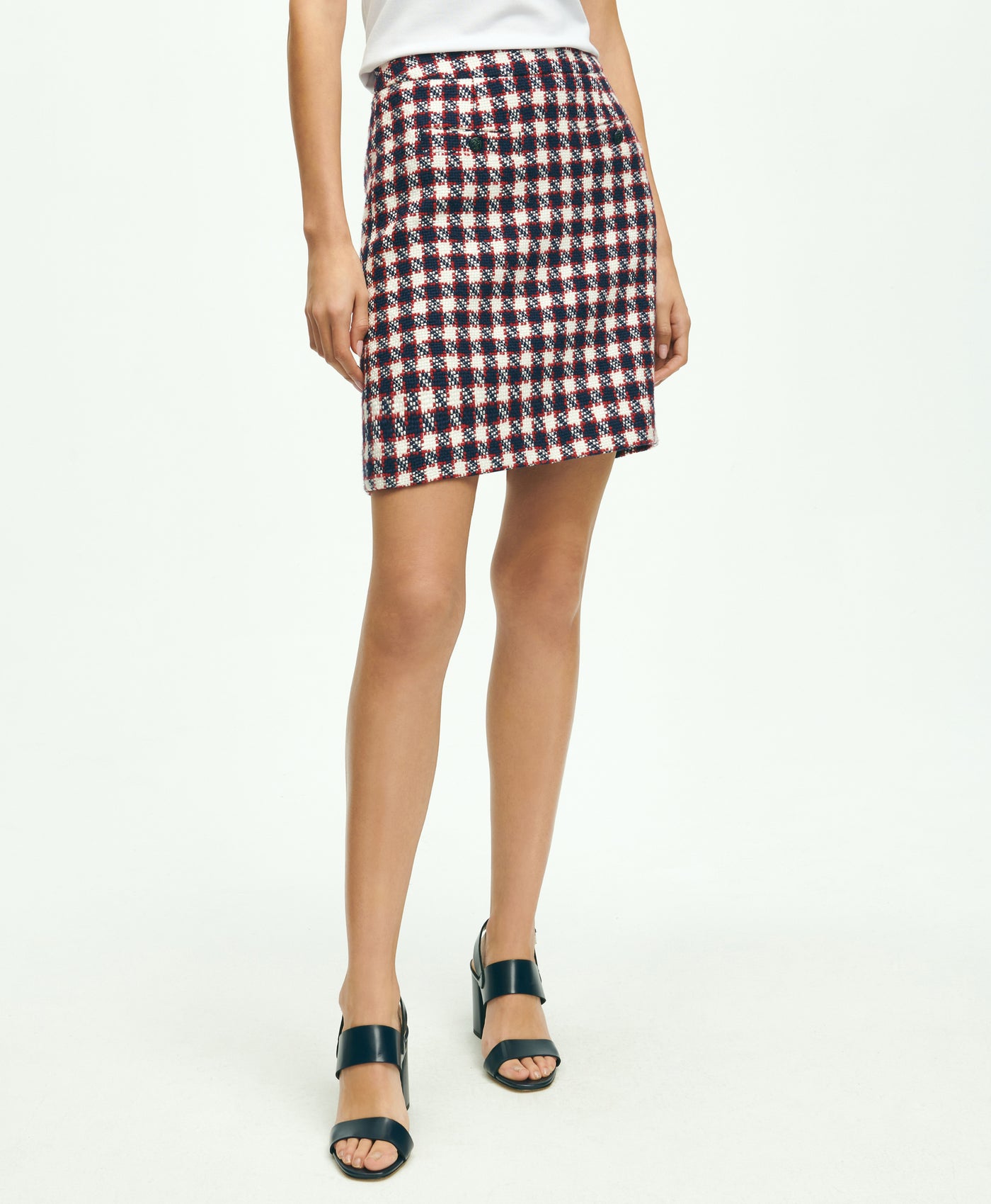Cotton Blend Boucle Skirt - Brooks Brothers Canada