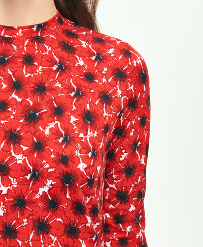 Poppy Print Long-Sleeve Top - Brooks Brothers Canada