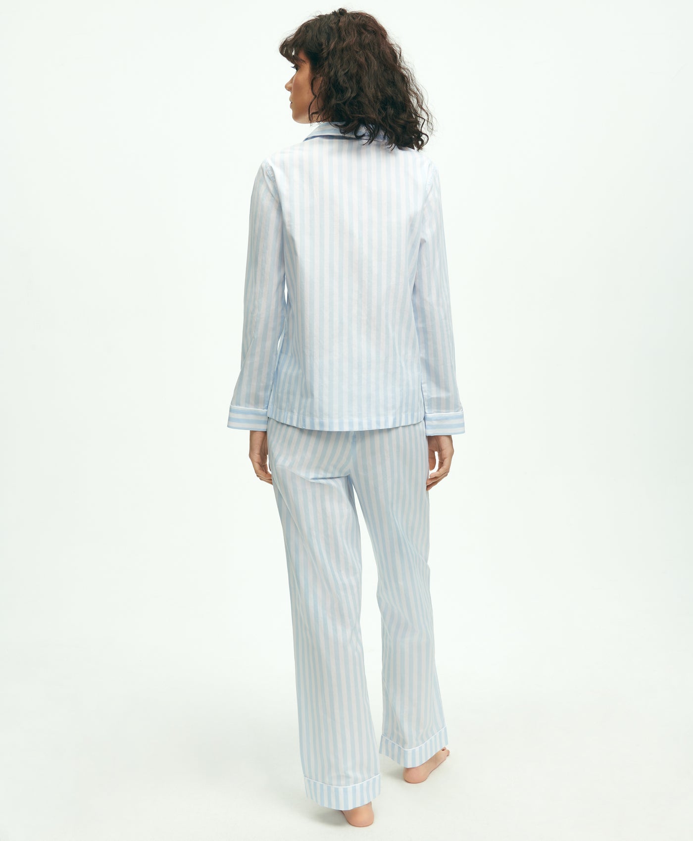 Cotton Poplin Striped Pajama Set - Brooks Brothers Canada