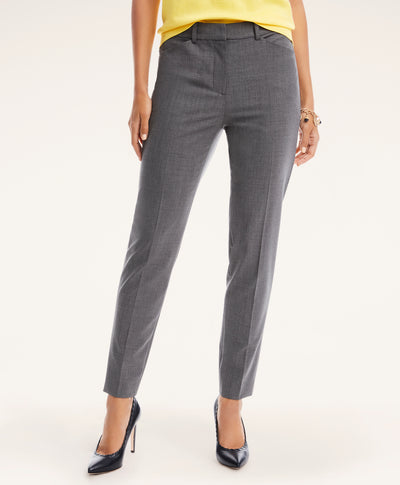 The Essential Brooks Brothers Stretch Wool Slim Crop Pants - Brooks Brothers Canada