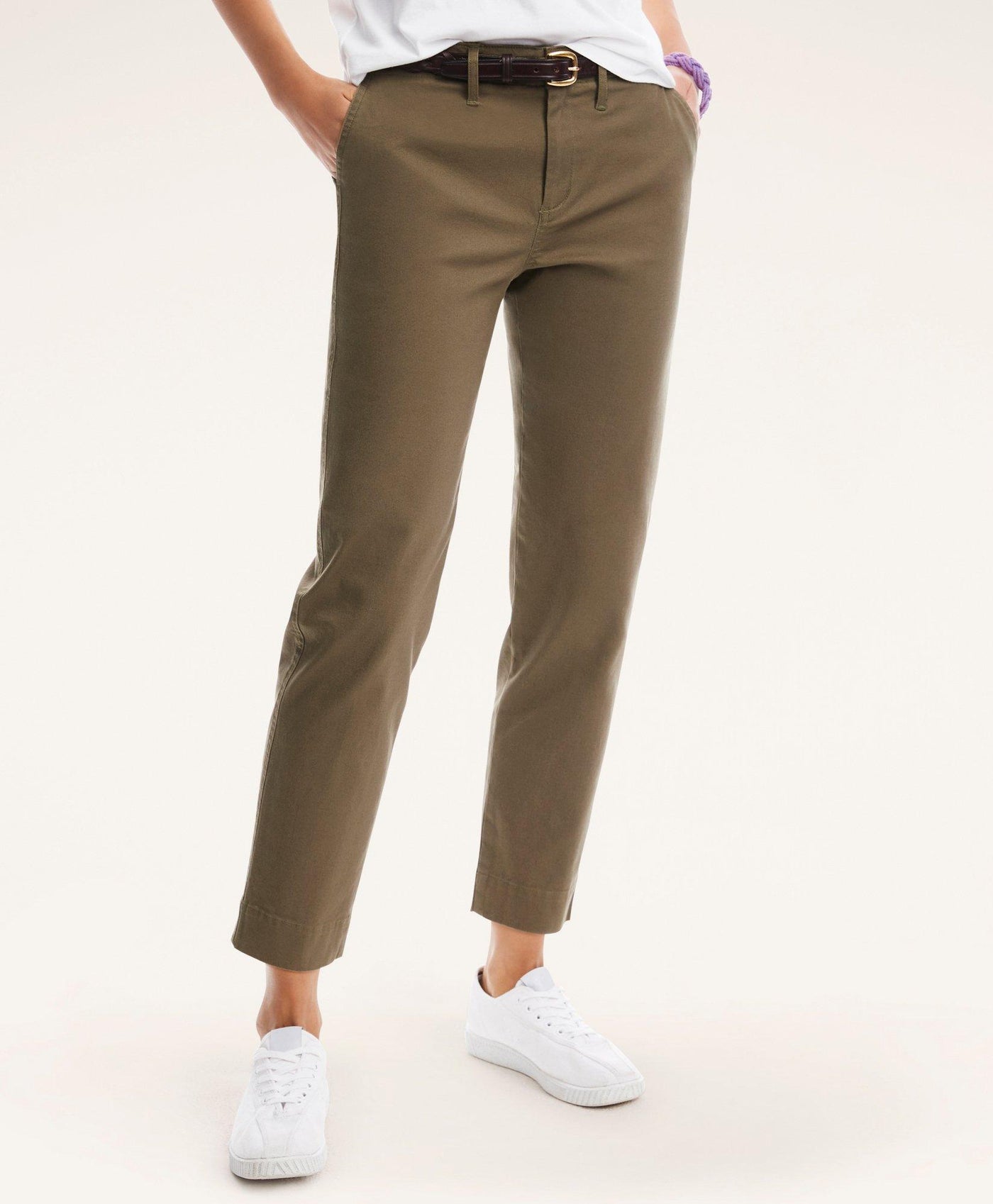 Stretch Cotton Garment Washed Chinos - Brooks Brothers Canada