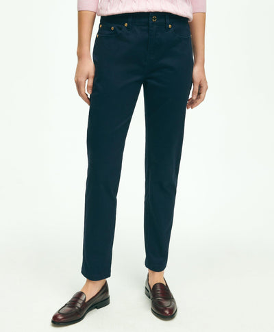 Stretch Cotton Five-Pocket Pants - Brooks Brothers Canada