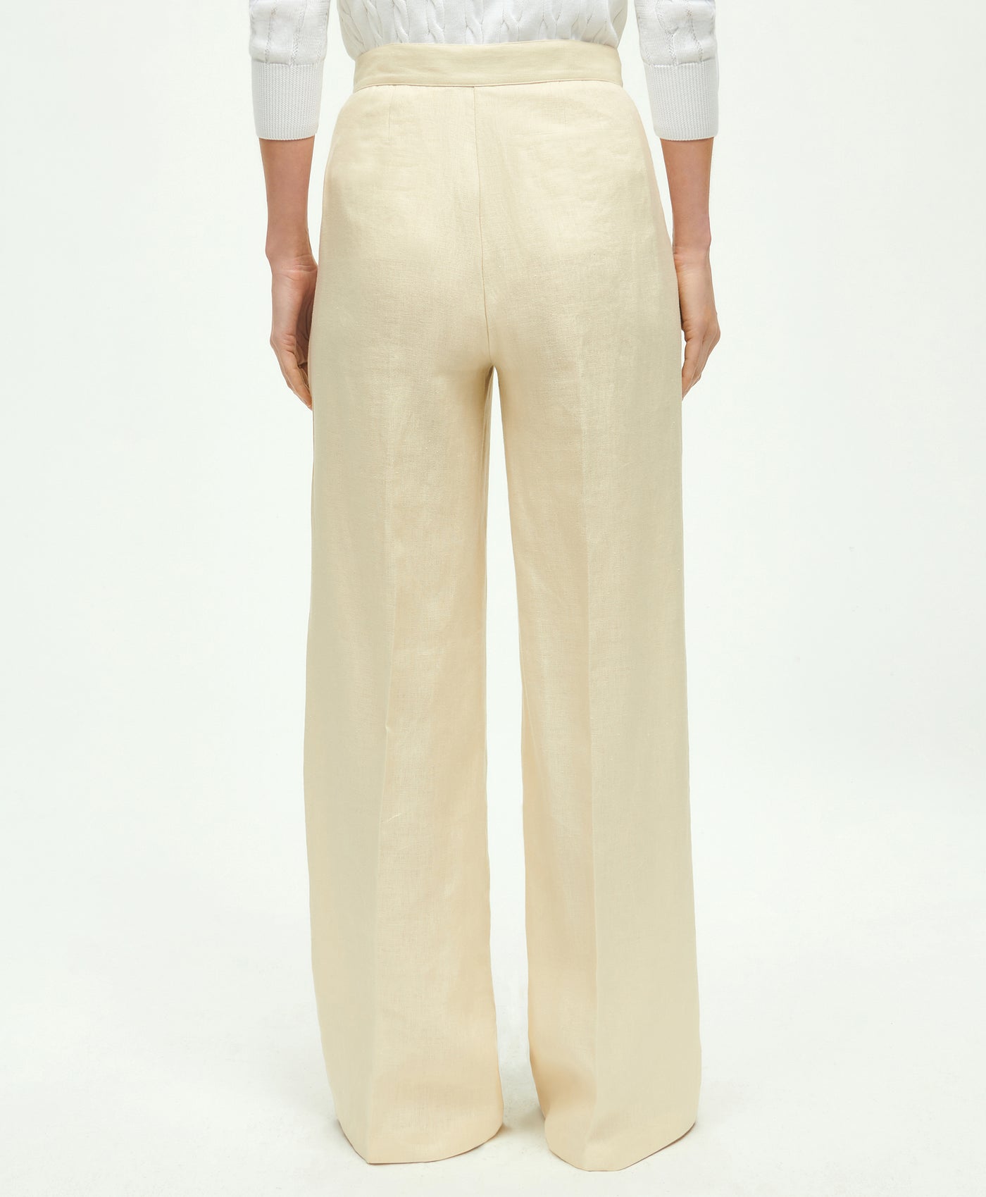 Wide Leg Linen Pants - Brooks Brothers Canada