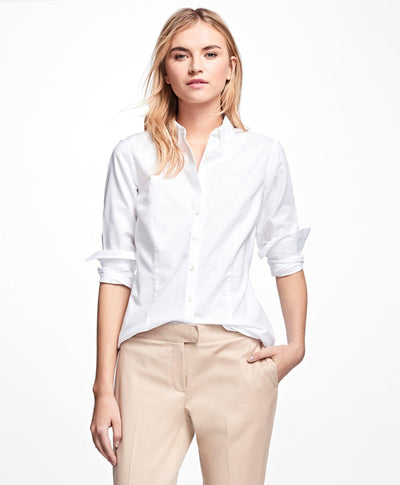 Non-Iron Tailored-Fit Supima Cotton Dress Shirt - Brooks Brothers Canada