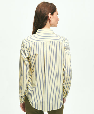 Classic Fit Non-Iron Stretch Supima Cotton Stripe Shirt - Brooks Brothers Canada