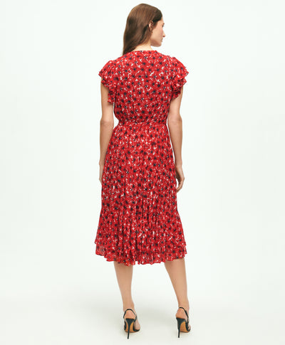 Chiffon Poppy Print Dress - Brooks Brothers Canada