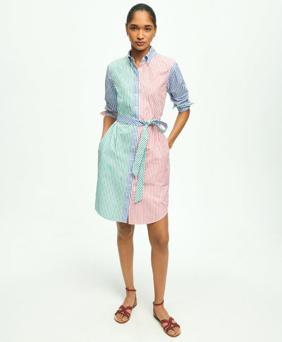 Supima Cotton Fun Stripe Shirt Dress - Brooks Brothers Canada