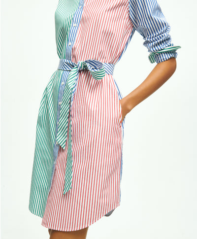 Supima Cotton Fun Stripe Shirt Dress - Brooks Brothers Canada
