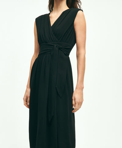 Belted Crepe Dress - Brooks Brothers Canada
