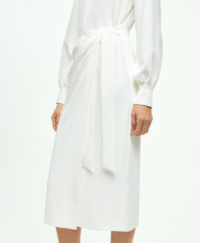 Crepe Faux Wrap Dress - Brooks Brothers Canada