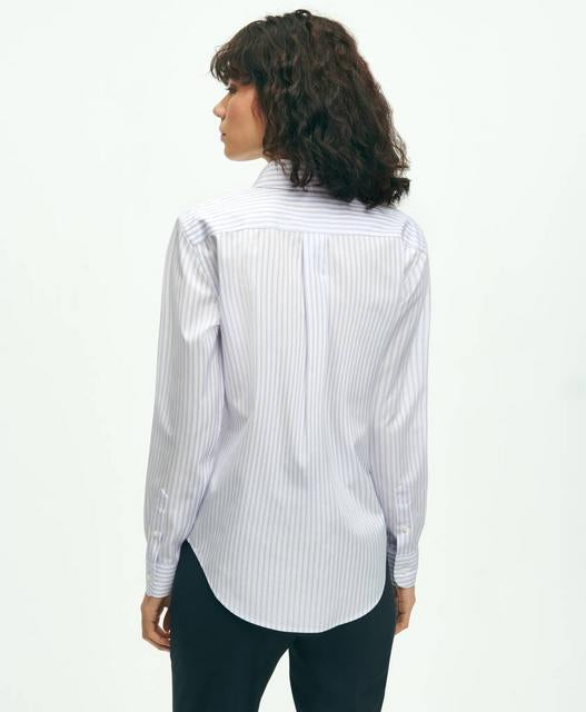 Classic-Fit Non-Iron Stretch Supima Cotton Bengal Stripe Dress Shirt - Brooks Brothers Canada