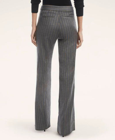 Wool Stretch Flannel Pinstripe Trousers - Brooks Brothers Canada
